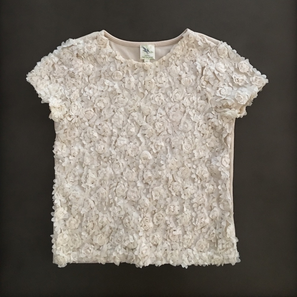 Textured cream T-shirt